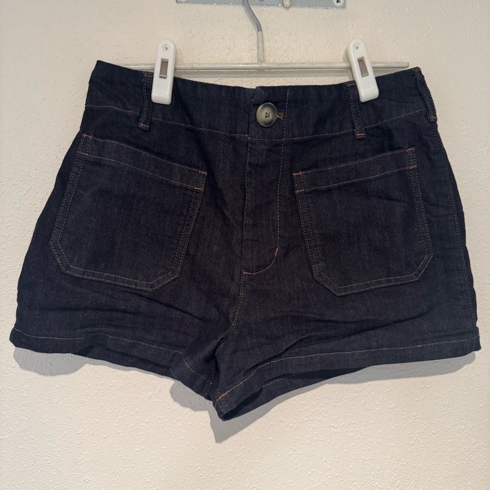 Anthropologie Dark Blue Jean Shorts